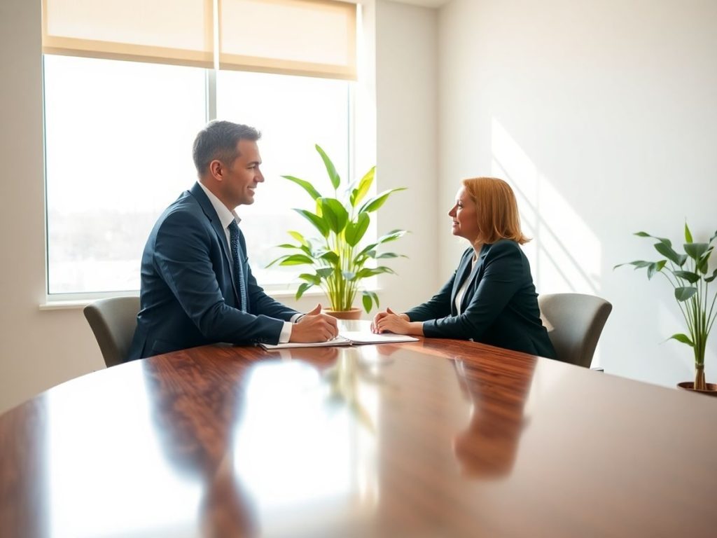 Profesioniști în consultanță financiară oferind îndrumare pentru succes financiar personal.