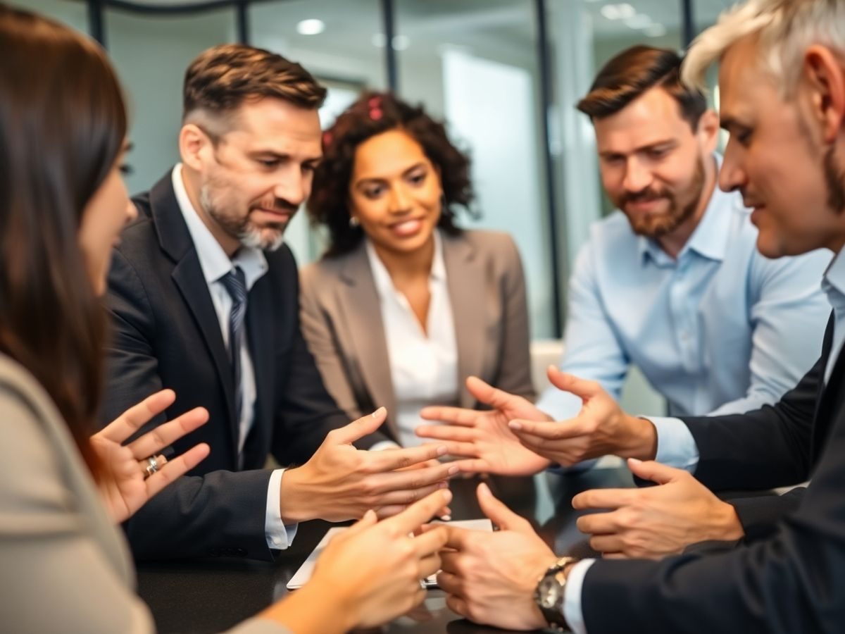 BizSmart 27 Oameni de afaceri discutând strategii de risc.